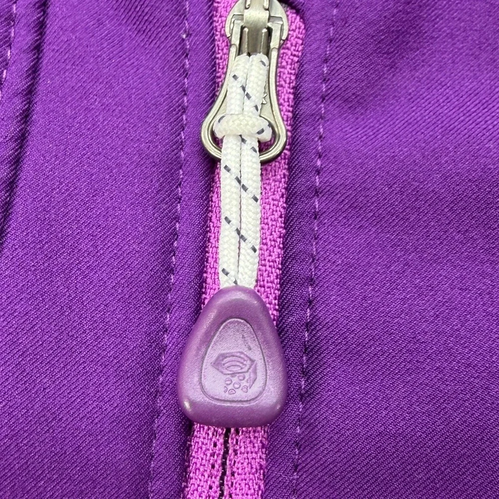 Mountain Hardwear Hooded Softshell Jacket Purple Fleece Lined Full Zip Outdoor